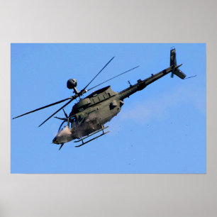 OH-58 Kiowa Helicopter Poster