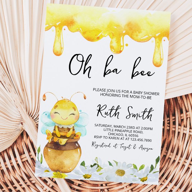 Oh BaBee Baby Shower Invitation (Creator Uploaded)