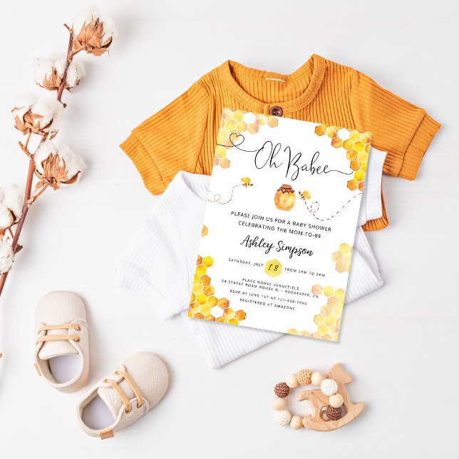 Oh Babee Baby Shower Invitation (Creator Uploaded)