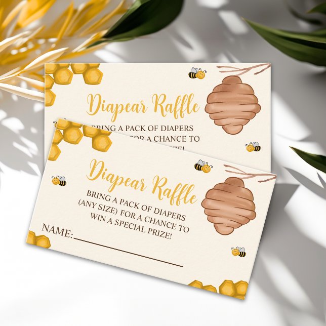 Oh Babee -Bee Baby Shower Gender Neutral Enclosure Card (Creator Uploaded)