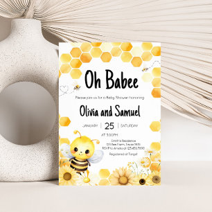 Oh Babee Bee Baby Shower Invitation