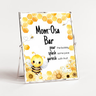 Oh Babee Bee Baby Shower Mum Osa Bar Poster