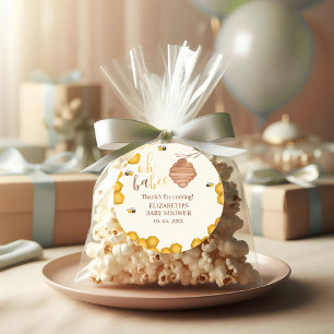 Oh Babee, Bee Watercolor Baby shower Classic Round Sticker