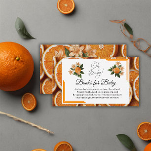 Oh Baby A Little Cutie Orange Citrus Baby Shower Enclosure Card