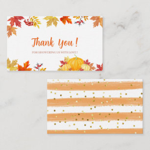Oh Baby A little pumpkin is on the way baby shower Enclosure Card