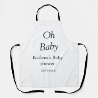 Oh baby add name baby shower date simple minimal t