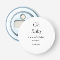 Oh baby add name baby shower date simple minimal t
