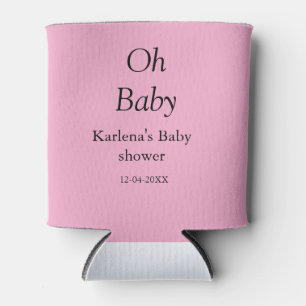 Oh baby add name baby shower date simple minimal t can cooler