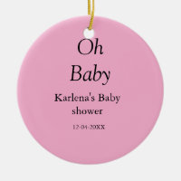 Oh baby add name baby shower date simple minimal t