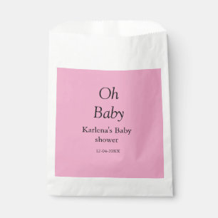Oh baby add name baby shower date simple minimal t favour bags