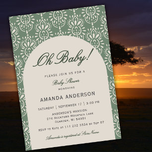 Oh Baby African Jungle Safari Baby Shower Arch Invitation