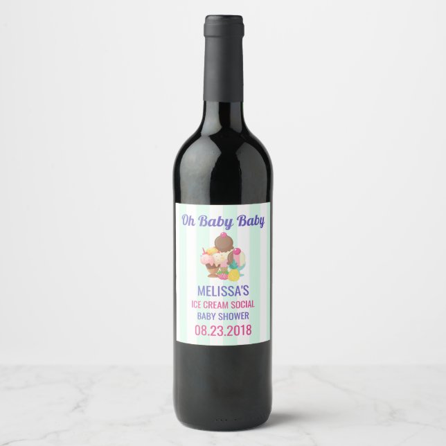 Oh Baby Baby Ice Cream Social Wine Label (Front)