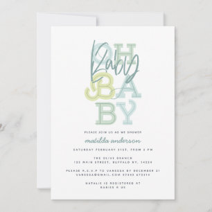 Oh baby baby modern baby shower party