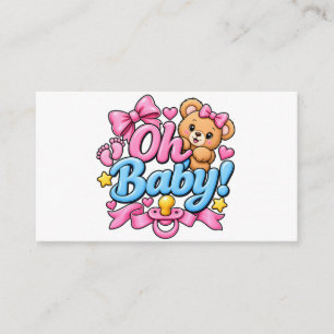 Oh Baby! Baby Shower Celebration Design Enclosure Card