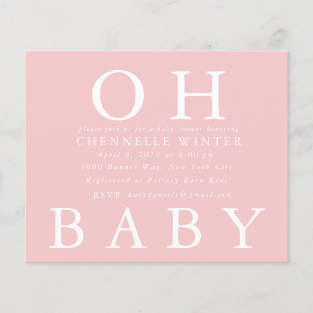 Oh Baby | Baby Shower Invitation (Front)