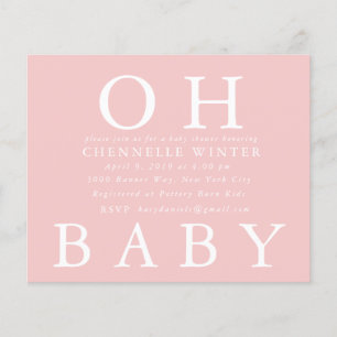 Oh Baby   Baby Shower Invitation