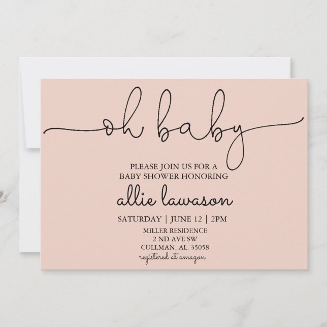 Oh Baby | Baby Shower Invitation (Front)