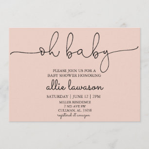 Oh Baby Baby Shower Invitation