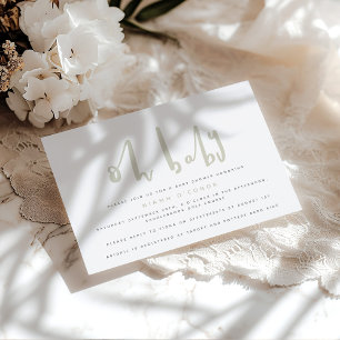 Oh baby, baby shower party invitation (sand)