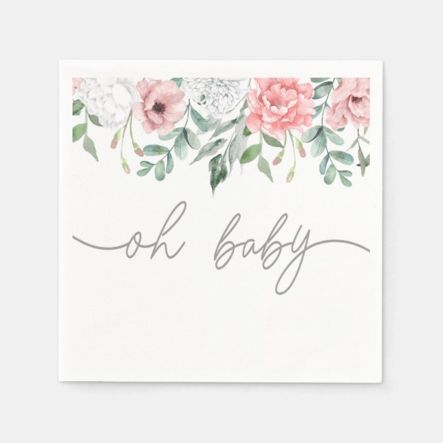 OH BABY, BABY SHOWER PARTY SUPPLIES NAPKIN (Front)