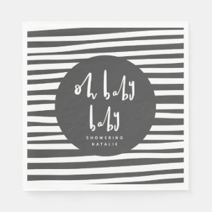 Oh baby baby twin baby shower party napkins