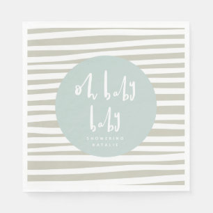 Oh baby baby twin baby shower party napkins