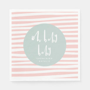 Oh baby baby twin baby shower party napkins