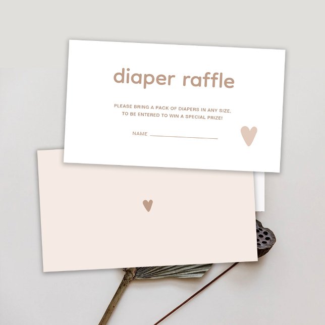 Oh Baby Beige Neutral Diaper Raffle Enclosure Card (Creator Uploaded)