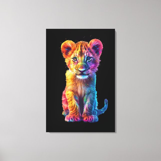 Oh Baby Big Cat Cub  Canvas Print (Front)