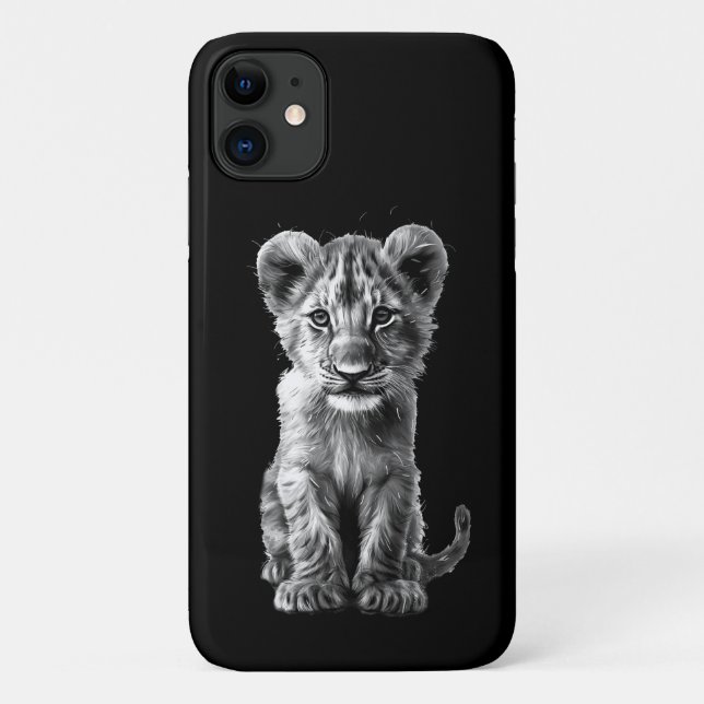 Oh Baby Big Cat Cub Grey Case-Mate iPhone Case (Back)