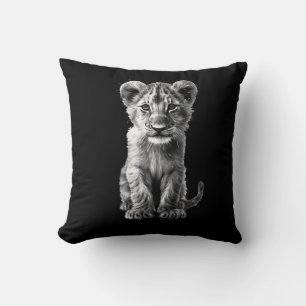 Oh Baby Big Cat Cub Grey Cushion