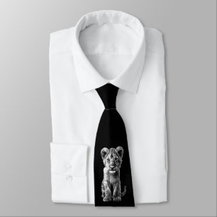 Oh Baby Big Cat Cub Grey Tie