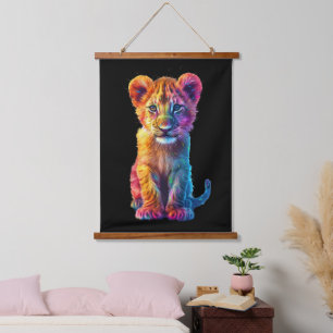 Oh Baby Big Cat Cub  Hanging Tapestry