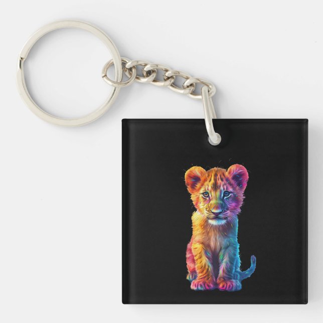 Oh Baby Big Cat Cub  Key Ring (Front)