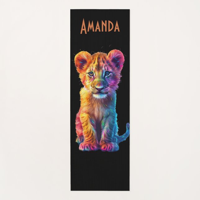 Oh Baby Big Cat Cub Personal Yoga Mat (Front)