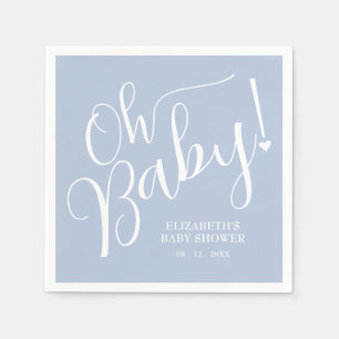 Oh Baby! Blue Boy Baby Shower Napkin