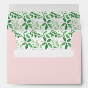 Oh Baby Blush Tropical Baby Shower Pre-Addressed Envelope