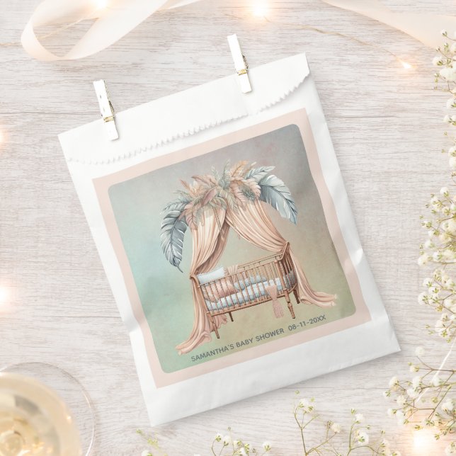 Oh Baby boho baby shower Favour Bags (Clipped)