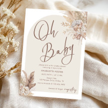 Oh Baby Boho Pampas Grass Neutral Baby Shower