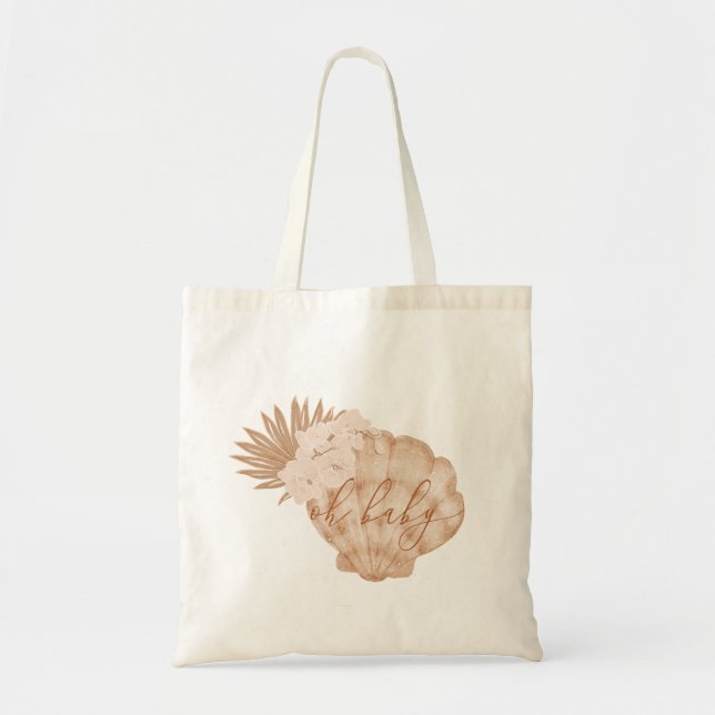 Oh Baby Boho Seashell Tote Bag (Front)