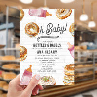 Oh Baby Bottles & Bagels Pink Baby Shower Brunch