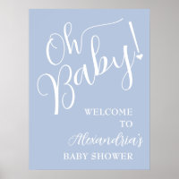 Oh Baby! Boy Baby Shower Blue Welcome