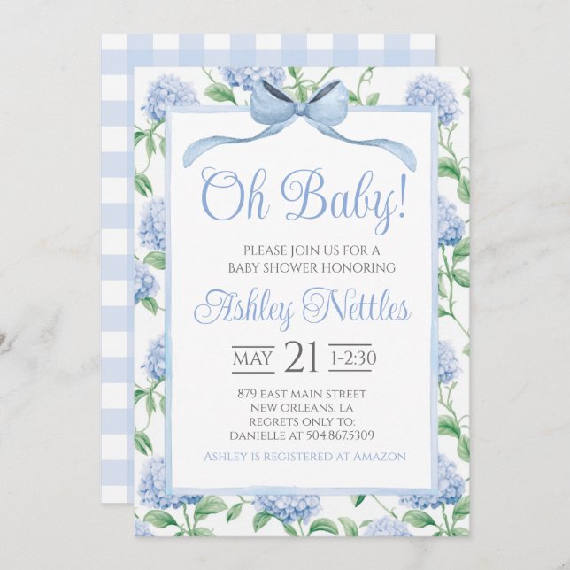 Oh Baby! Boy Baby Shower Invitation (Front/Back)