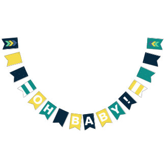 Oh Baby! Boy Baby Shower Nautical Bunting