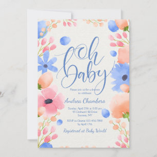 Oh Baby Boy Invitation