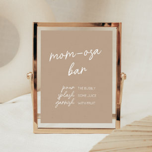 Oh Baby Brown Minimalist Mum Osa Bar Poster