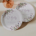 Oh Baby Butterfly Garden Floral Baby Shower Paper Plate<br><div class="desc">Oh Baby,  Baby shower paper plates. Elegant pastel pink and purple garden floral arrangements with delicate butterfly accents.</div>