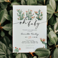 Oh Baby Cactus Floral Baby Shower