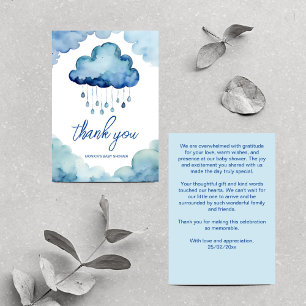 Oh Baby cloud baby shower thank you Card