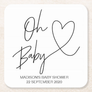 Oh Baby Coasters Unisex Baby Shower Decor